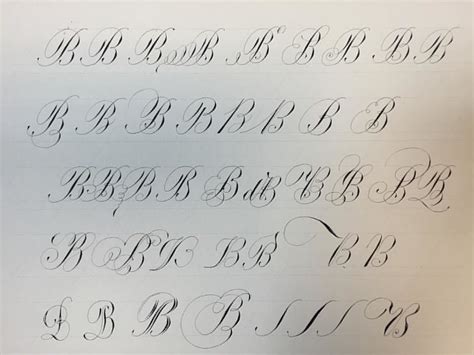 All Sizes B Calligraphy Handwritten Handlettering Script