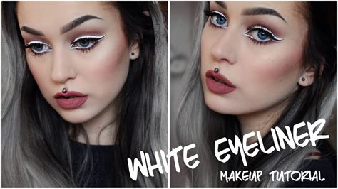 White Eyeliner Makeup Tutorial Evelina Forsell Youtube