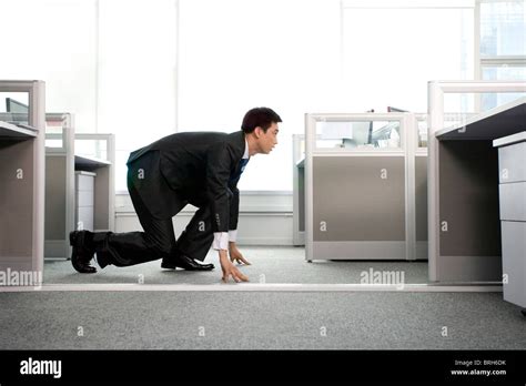 Ready To Run In The Office Stock Photo Alamy