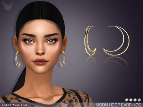 Moon Hoop Earrings At Giulietta Sims 4 Updates