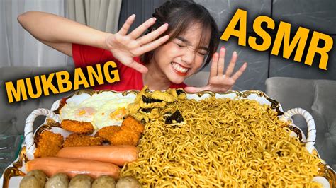 Asmr Mukbang Spicy Indomie Goreng 7 Bungkus Eating Sounds Youtube
