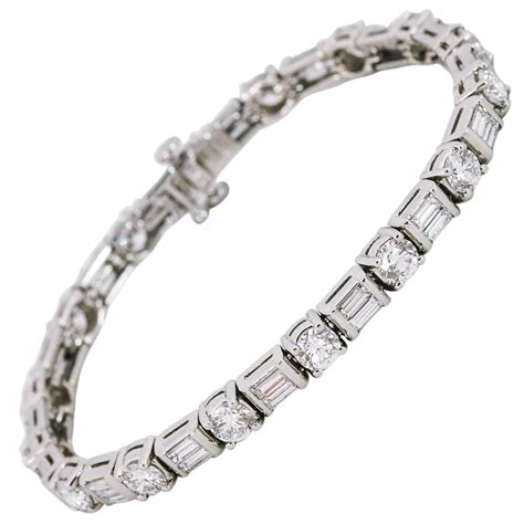 You'll find a gold diamond tennis bracelet for those who love but you'll also find women's tennis bracelet options that are more understated and timeless. Diamond Platinum Tennis Bracelet at 1stdibs