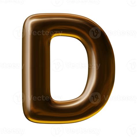 Alphabet Letter D In 3d Render 19552832 Png