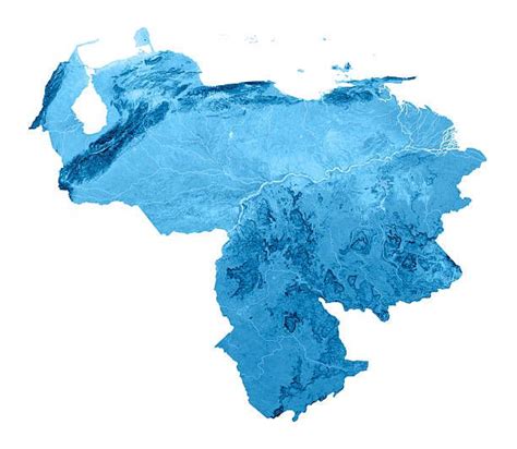Venezuela Topographic Mapa Aislado Foto De Stock Foto Bolivar