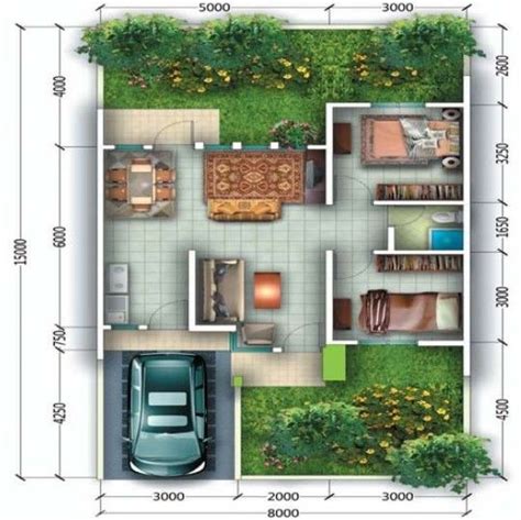 contoh gambar taman  teras rumah minimalis type    ide tempat
