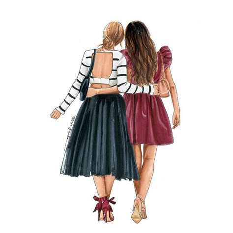Hope you're not missing me too much! Just another bestie illustration, I must be missing my ...