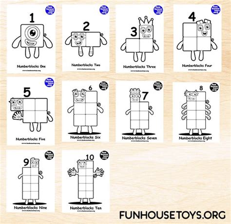 Fun House Toys Numberblocks In 2021 Fun Printables For Kids