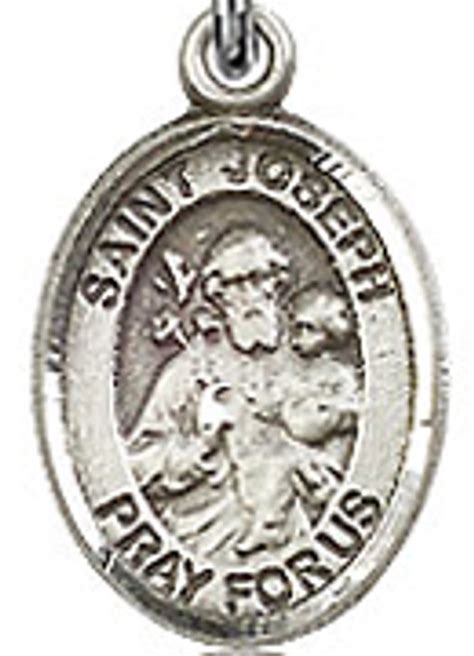St Joseph 50 Oval Sterling Silver Side Medal Sisters Of Carmel