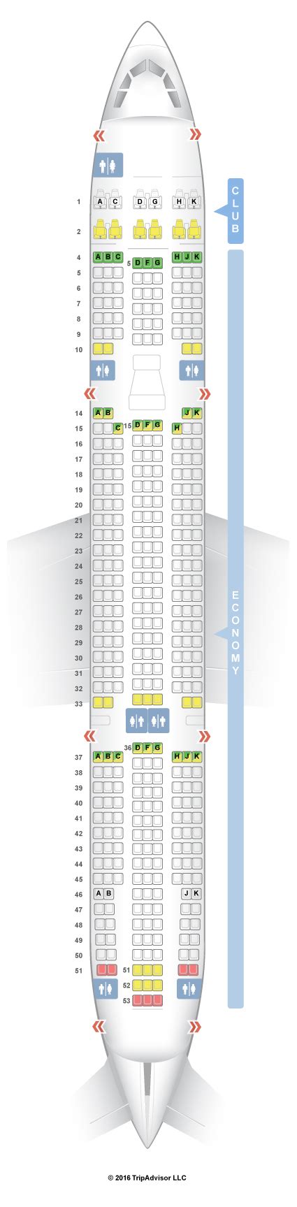 Seatguru Seat Map Air Transat Airbus A330 300 333 Layout 1