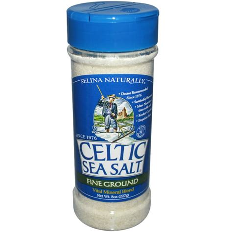 Celtic Sea Salt Fine Ground Vital Mineral Blend Shaker Jar 8 Oz