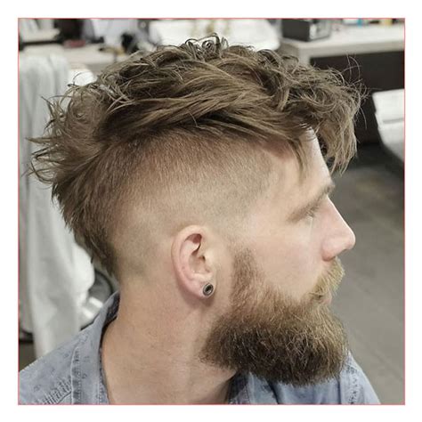 Shaved sides long top with beard. Men Hairstyles Short Sides Long Top plus Undercut with ...