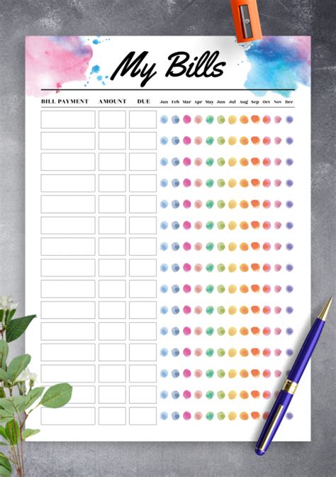 Download Printable Monthly Household Budget Pdf