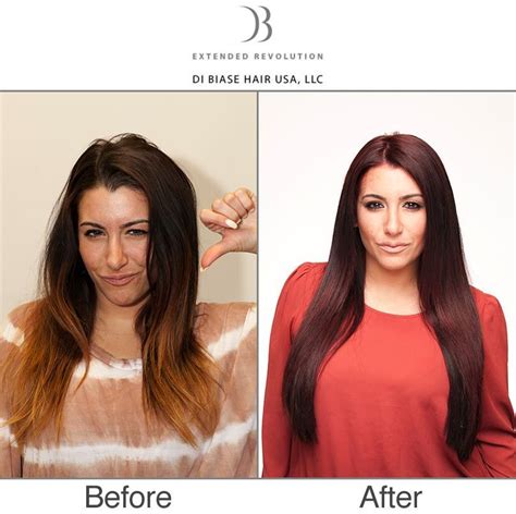 Before And After Hair Extensions By Di Biase Hair Extensions Fusion