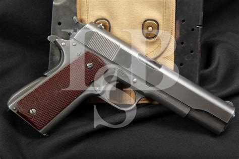 Early Wwii Colt Model 1911a1 1911 A1 45 Acp Pistol With Mags And Pouch