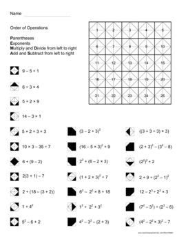 Maybe you would like to learn more about one of these? Order of Operations Color Worksheet - Aric Thomas ...