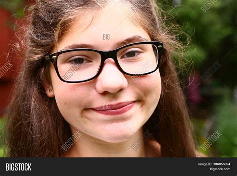 Teen Girl Short Sight Glasses Brown Image And Photo Bigstock