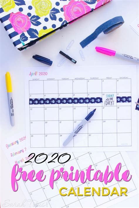 Free Printable 2020 Calendar Get Organized And Plan Out Your Year With