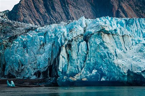 Detail Of Alaskas North Sawyer Glacier At Tracy Arm Fjord See More