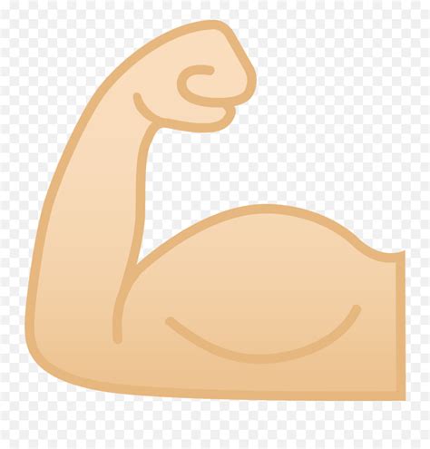 Download Emoji Arm Biceps Strong Flexing Muscle Emoji Png Musculo
