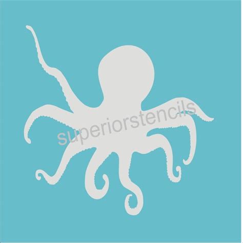 Octopus Reusable Stencil 6 Sizes Available Create Beach