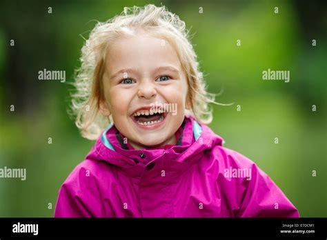 Happy Little Girl Stock Photo Alamy