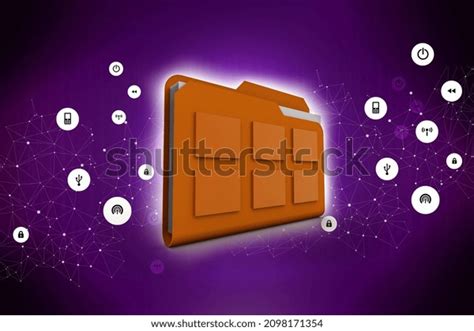 3d Rendering Folder Documents Stock Illustration 2098171354 Shutterstock