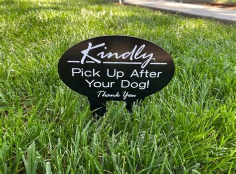 Kindly Pick Up After Your Dog Sign Large Version Etsy