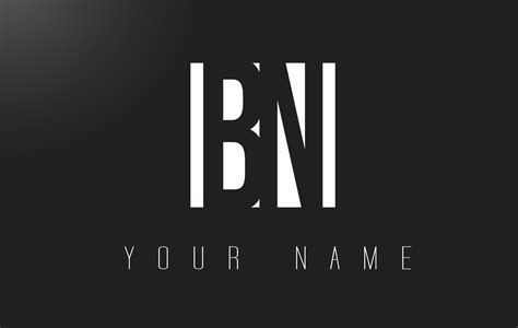 Bn Letter Logo With Black And White Negative Space Design 5074740