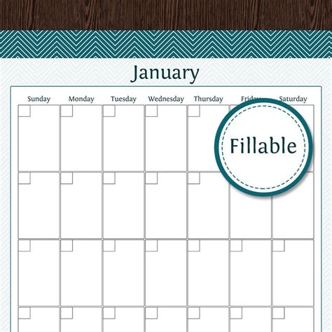 Fillable 12 Month Calendar Graphics Calendar Template 2022