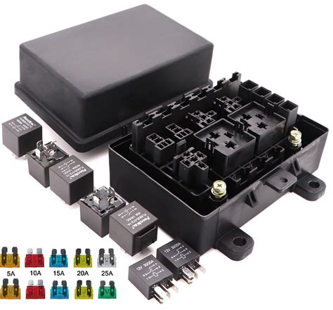 Buy Waterproof Fuse Relay Box With 7 Relays And 10 Fuses For Automotive