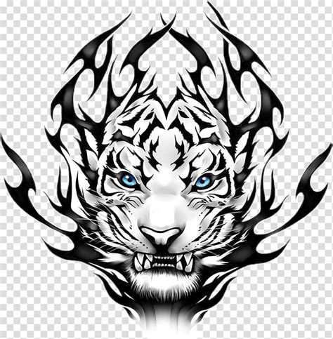 Tiger Cartoon Clipart Tattoo Drawing Illustration Transparent Clip Art
