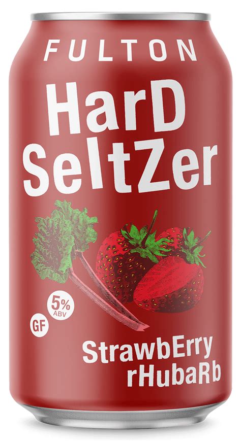 Strawberry Rhubarb Hard Seltzer Fulton Beer