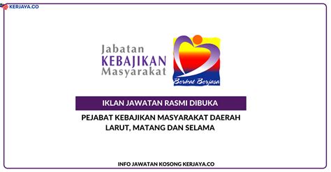 Kegagalan berbuat demikian sistem akan membatalkan permohonan tersebut secara automatik. Jawatan Kosong Terkini Pejabat Kebajikan Masyarakat Daerah ...