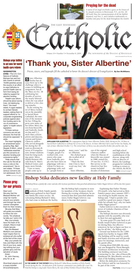 November 8 East Tennessee Catholic By Diocese Of Knoxville Issuu