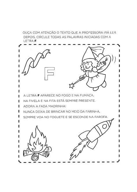 Atividades Letra F Cursiva