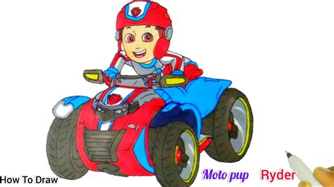 Paw Patrol Moto Pups How To Draw Ryder From Moto Pups Paw Patrol