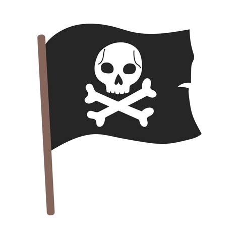 Bandera Pirata De Dibujos Animados Con Jolly Roger 8813368 Vector En