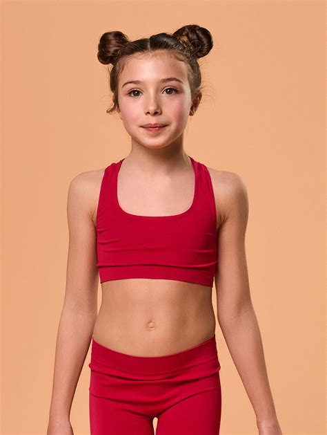 Girls Top Gym Red Focenza