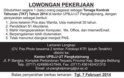 Medan jobstreet, lowongan kerja di medan jobsdb dibutuhkan segera 10 orang financial consultant pada perusahaan jasa keuangan multinasional untuk penempatan di kota medan dengan syarat sebagai berikut: LOWONGAN PEKERJAAN | Universitas Terbuka (UT) Pangkalpinang