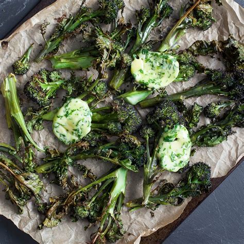 Roasted Purple Sprouting Broccoli With Wild Garlic Butter Riverford