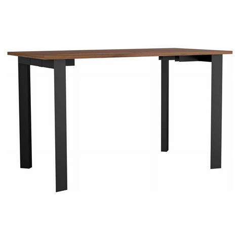 Atlin Designs Modern Wood Office Desk With Four Steel Legs In Mahogany