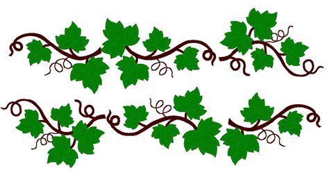 Grape Leaves Set Applique And Fill Stitch Machine Embroidery Designs