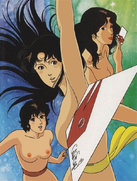 Kisugi Hitomi Kisugi Rui Cats Eye 1980s Style Nude Filter Third Party Edit 3girls