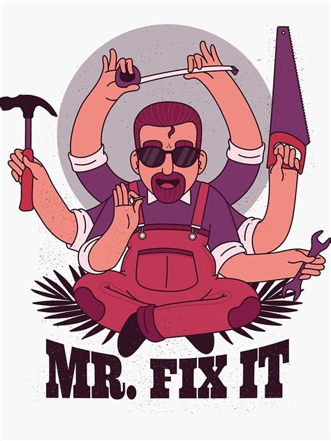 Mr Fix It Sticker By Praaf Redbubble