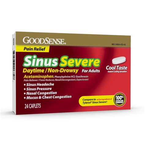 Goodsense® Sinus Severe Adult Caplets Daytime Non Drowsy 24ea