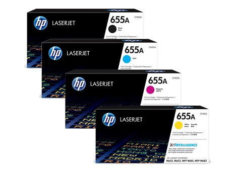 It printed in black and white at a fairly reasonable rate, about $0.03 per page or $14.11 per ream of paper. HP 655A Genuine Color Laserjet Toner Set, Cyan, Magenta ...