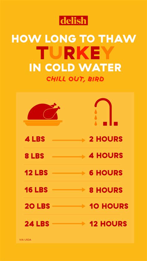 How long does it take to thaw chicken? How Long Does It Take To Thaw a Turkey Chart - Tips for ...