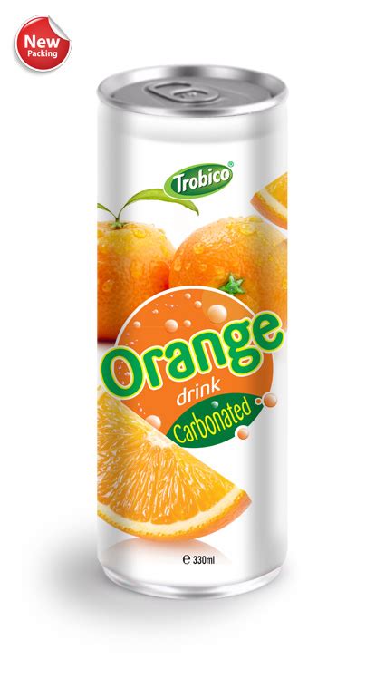 Carbonated Orange Drink Alu Can 330ml Trobico Oem Beverage