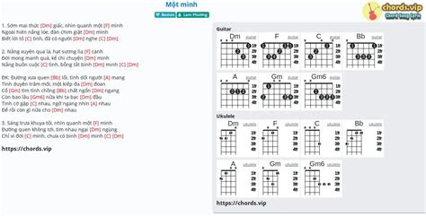 Chord Một Mình Tab Song Lyric Sheet Guitar Ukulele Chordsvip