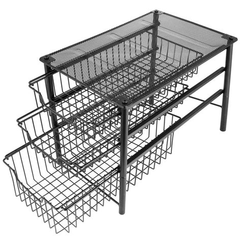I had tried other kitchen cabinet organizers before, but this is the best pots and pans organizer i have ever used. Amazon.com: 3S Stackable 3 Tier Sliding Basket Organizer ...